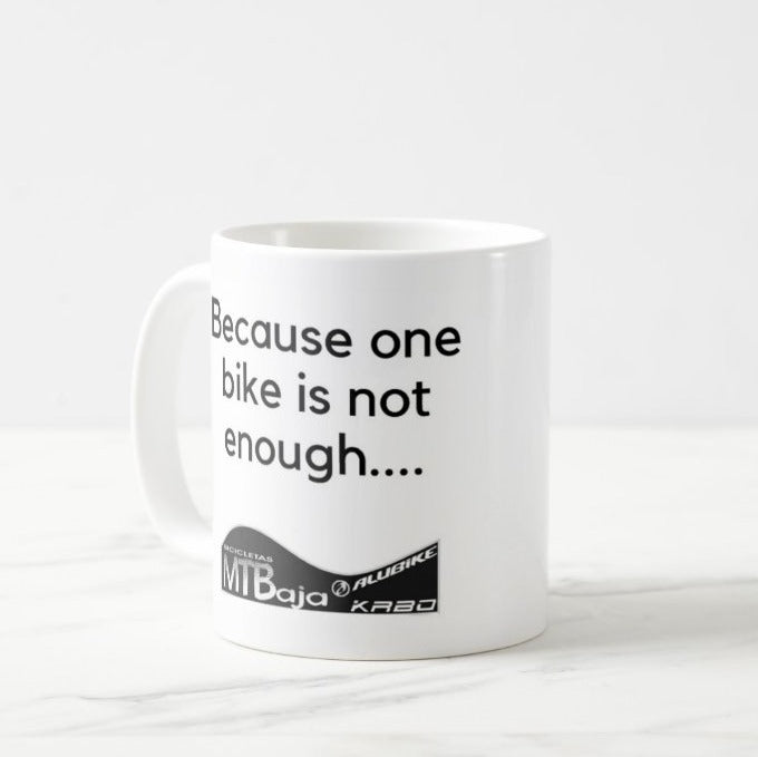 Taza de 11 OZ blanca MTB